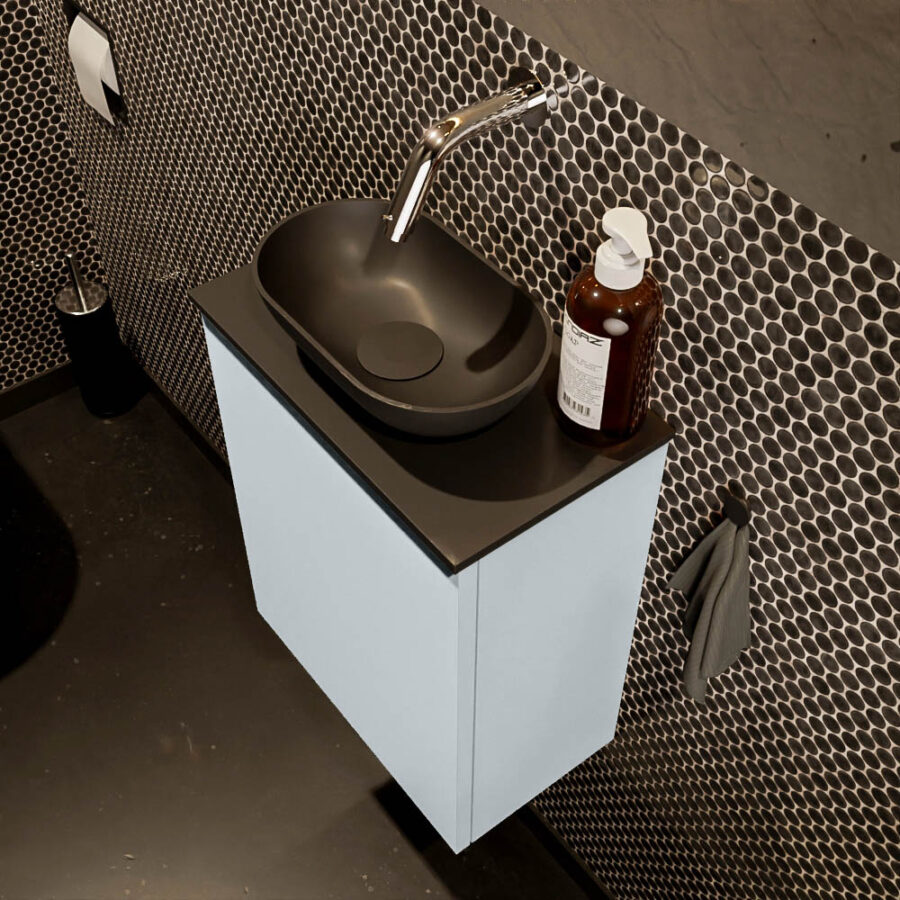 MONDIAZ FOWY toiletmeubel 40cm kleur clay. Waskom positie midden kleur urban | urban. Zonder kraangat - Afbeelding 3