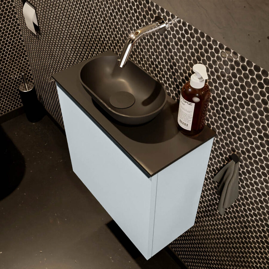 MONDIAZ FOWY toiletmeubel 50cm kleur clay. Waskom positie midden kleur urban | urban. Zonder kraangat - Afbeelding 3