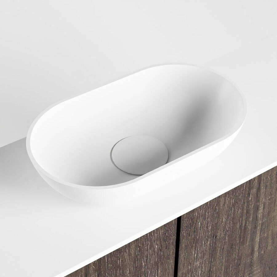 MONDIAZ FOWY toiletmeubel 120cm kleur dark brown. Waskom positie midden kleur talc | talc. Zonder kraangat - Afbeelding 7