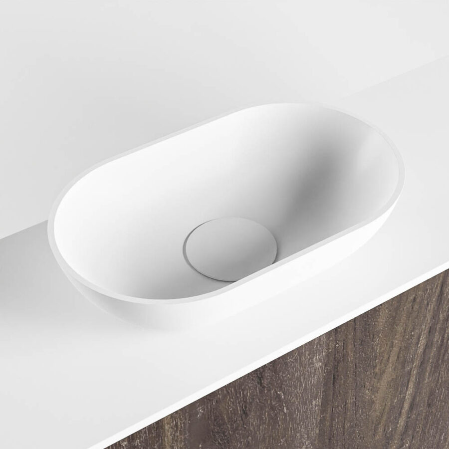 MONDIAZ FOWY toiletmeubel 120cm kleur dark brown. Waskom positie links kleur talc | talc. Zonder kraangat - Afbeelding 7