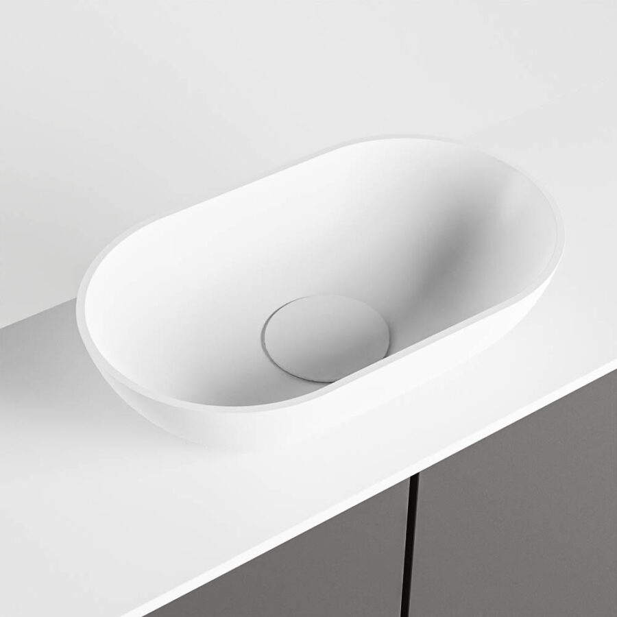 MONDIAZ FOWY toiletmeubel 120cm kleur dark grey. Waskom positie midden kleur talc | talc. Met 1 kraangat - Afbeelding 7