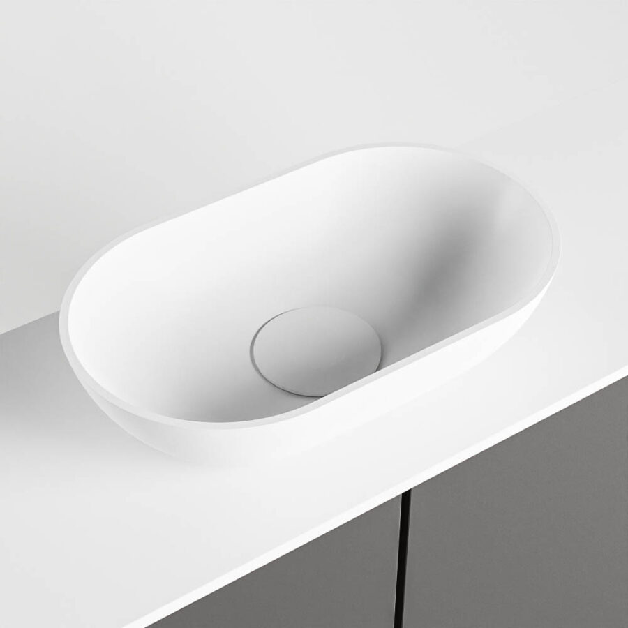 MONDIAZ FOWY toiletmeubel 120cm kleur dark grey. Waskom positie midden kleur talc | talc. Zonder kraangat - Afbeelding 7