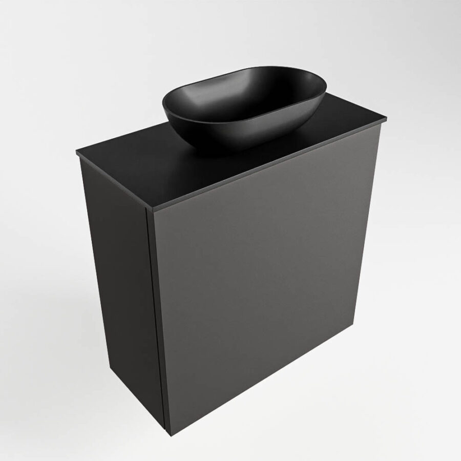 MONDIAZ FOWY toiletmeubel 50cm kleur dark grey. Waskom positie midden kleur urban | urban. Zonder kraangat - Afbeelding 4