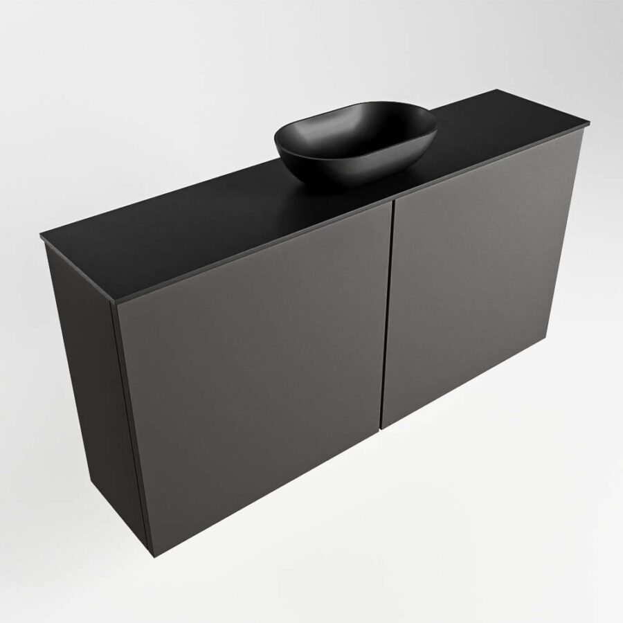 MONDIAZ FOWY toiletmeubel 100cm kleur dark grey. Waskom positie midden kleur urban | urban. Met 1 kraangat - Afbeelding 4