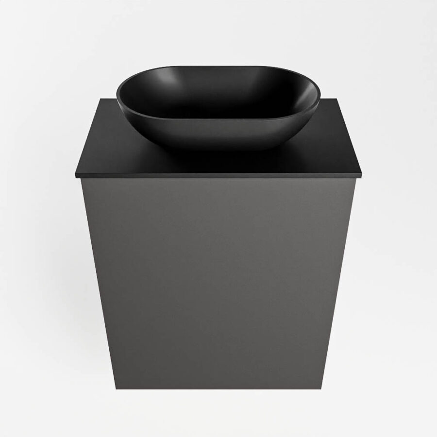 MONDIAZ FOWY toiletmeubel 40cm kleur dark grey. Waskom positie midden kleur urban | urban. Zonder kraangat - Afbeelding 5