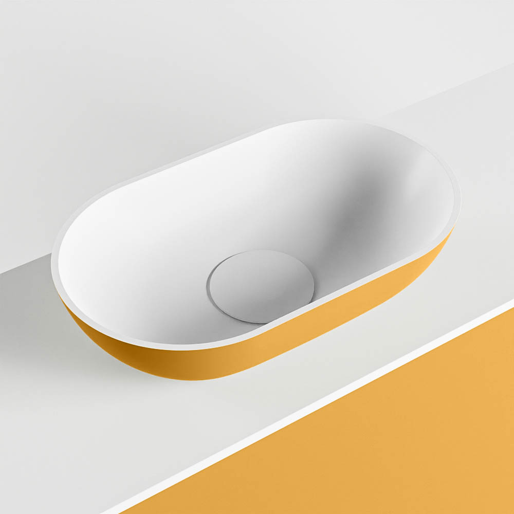 MONDIAZ FOWY toiletmeubel 120cm kleur ocher. Waskom positie links kleur ocher | talc. Met 1 kraangat - Afbeelding 7