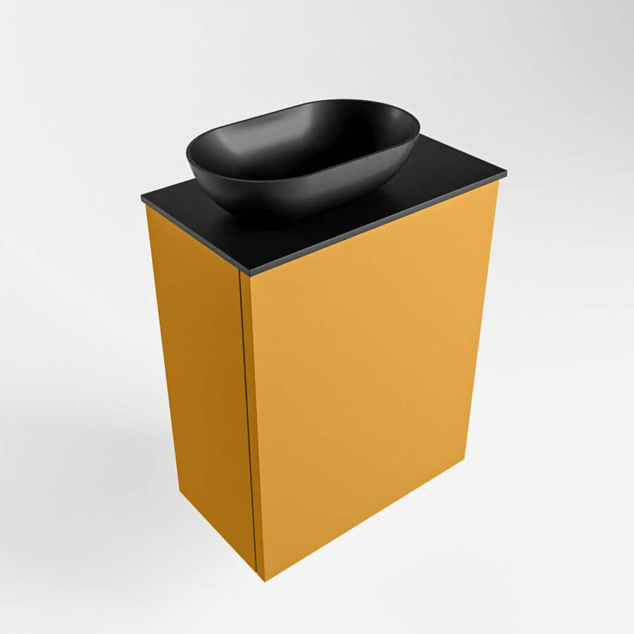 MONDIAZ FOWY toiletmeubel 40cm kleur ocher. Waskom positie links kleur urban | urban. Met 1 kraangat - Afbeelding 4