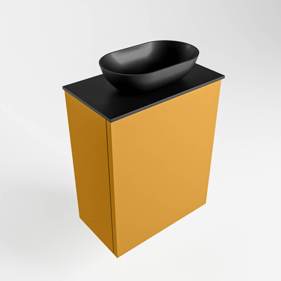 MONDIAZ FOWY toiletmeubel 40cm kleur ocher. Waskom positie midden kleur urban | urban. Zonder kraangat - Afbeelding 4