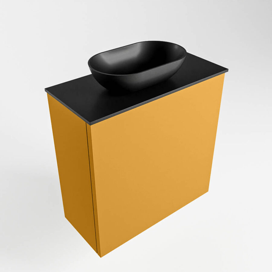 MONDIAZ FOWY toiletmeubel 50cm kleur ocher. Waskom positie links kleur urban | urban. Met 1 kraangat - Afbeelding 4