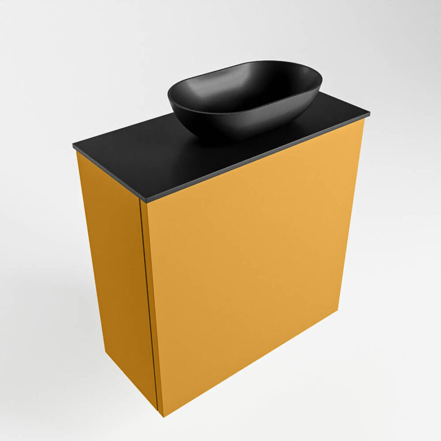 MONDIAZ FOWY toiletmeubel 50cm kleur ocher. Waskom positie rechts kleur urban | urban. Met 1 kraangat - Afbeelding 4