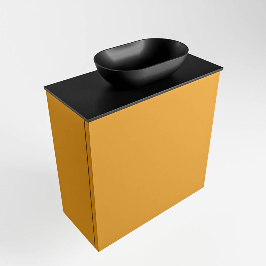 MONDIAZ FOWY toiletmeubel 50cm kleur ocher. Waskom positie midden kleur urban | urban. Zonder kraangat - Afbeelding 4