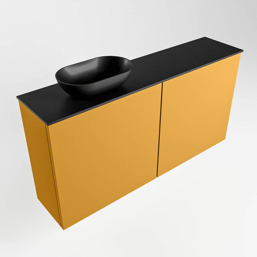 MONDIAZ FOWY toiletmeubel 100cm kleur ocher. Waskom positie links kleur urban | urban. Met 1 kraangat - Afbeelding 4