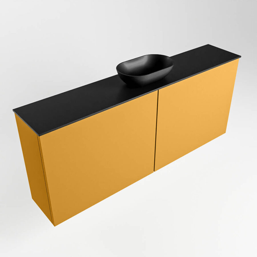 MONDIAZ FOWY toiletmeubel 120cm kleur ocher. Waskom positie midden kleur urban | urban. Zonder kraangat - Afbeelding 4