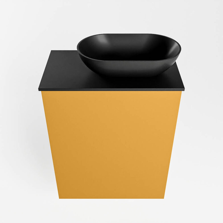 MONDIAZ FOWY toiletmeubel 40cm kleur ocher. Waskom positie rechts kleur urban | urban. Met 1 kraangat - Afbeelding 5