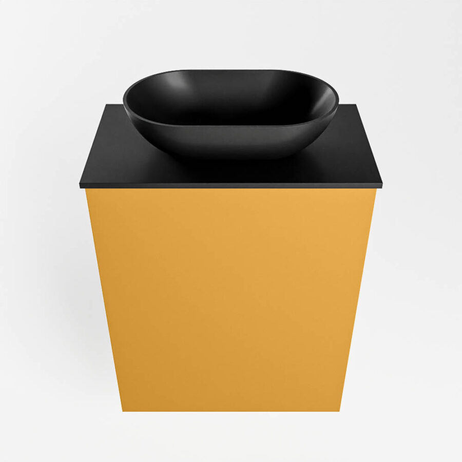 MONDIAZ FOWY toiletmeubel 40cm kleur ocher. Waskom positie midden kleur urban | urban. Zonder kraangat - Afbeelding 5
