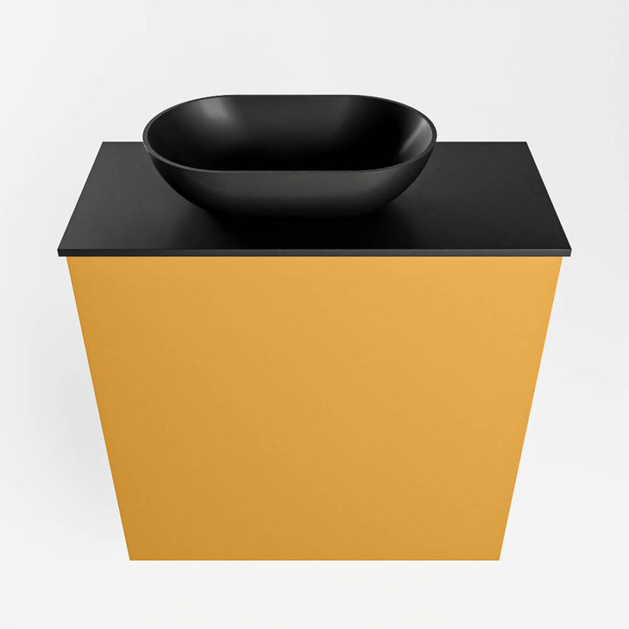 MONDIAZ FOWY toiletmeubel 50cm kleur ocher. Waskom positie links kleur urban | urban. Met 1 kraangat - Afbeelding 5