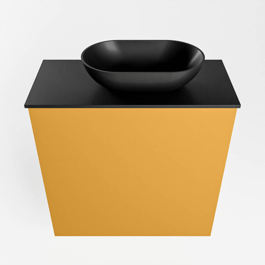 MONDIAZ FOWY toiletmeubel 50cm kleur ocher. Waskom positie rechts kleur urban | urban. Met 1 kraangat - Afbeelding 5