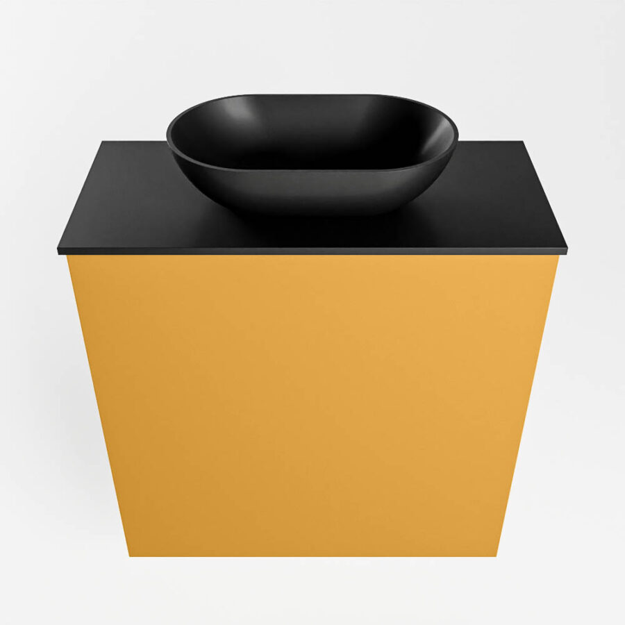 MONDIAZ FOWY toiletmeubel 50cm kleur ocher. Waskom positie midden kleur urban | urban. Zonder kraangat - Afbeelding 5