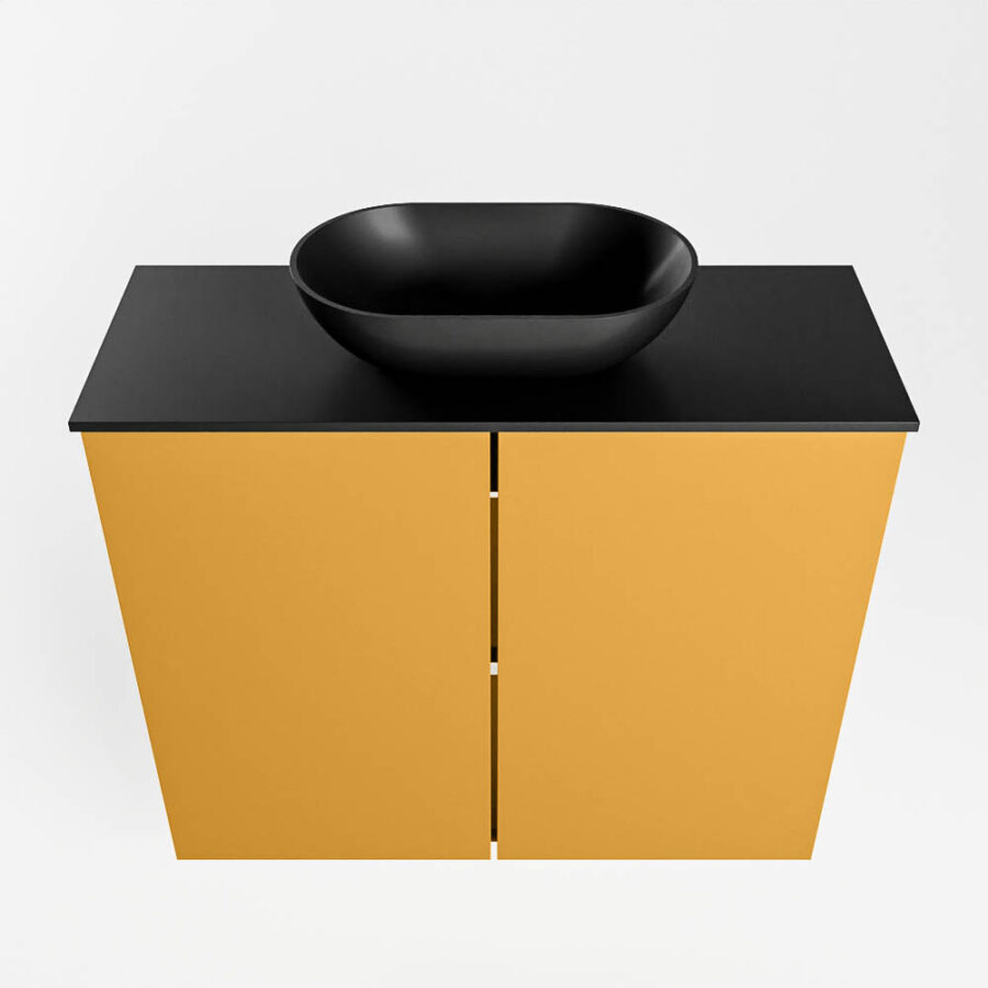 MONDIAZ FOWY toiletmeubel 60cm kleur ocher. Waskom positie midden kleur urban | urban. Met 1 kraangat - Afbeelding 5