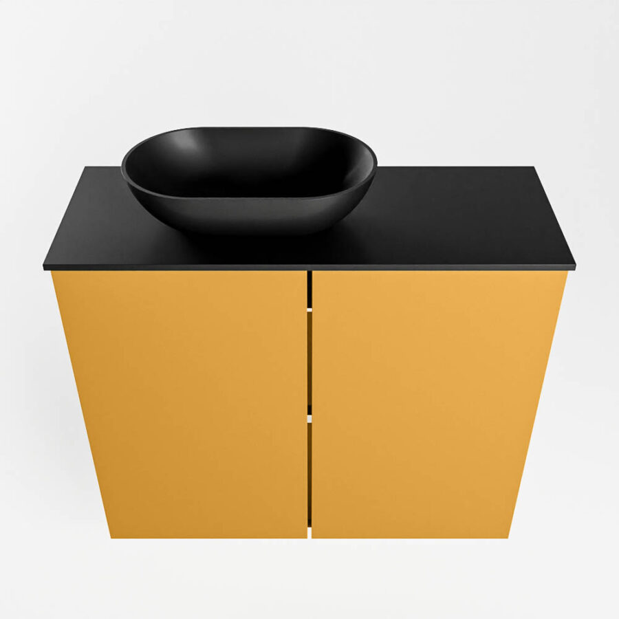 MONDIAZ FOWY toiletmeubel 60cm kleur ocher. Waskom positie links kleur urban | urban. Met 1 kraangat - Afbeelding 5
