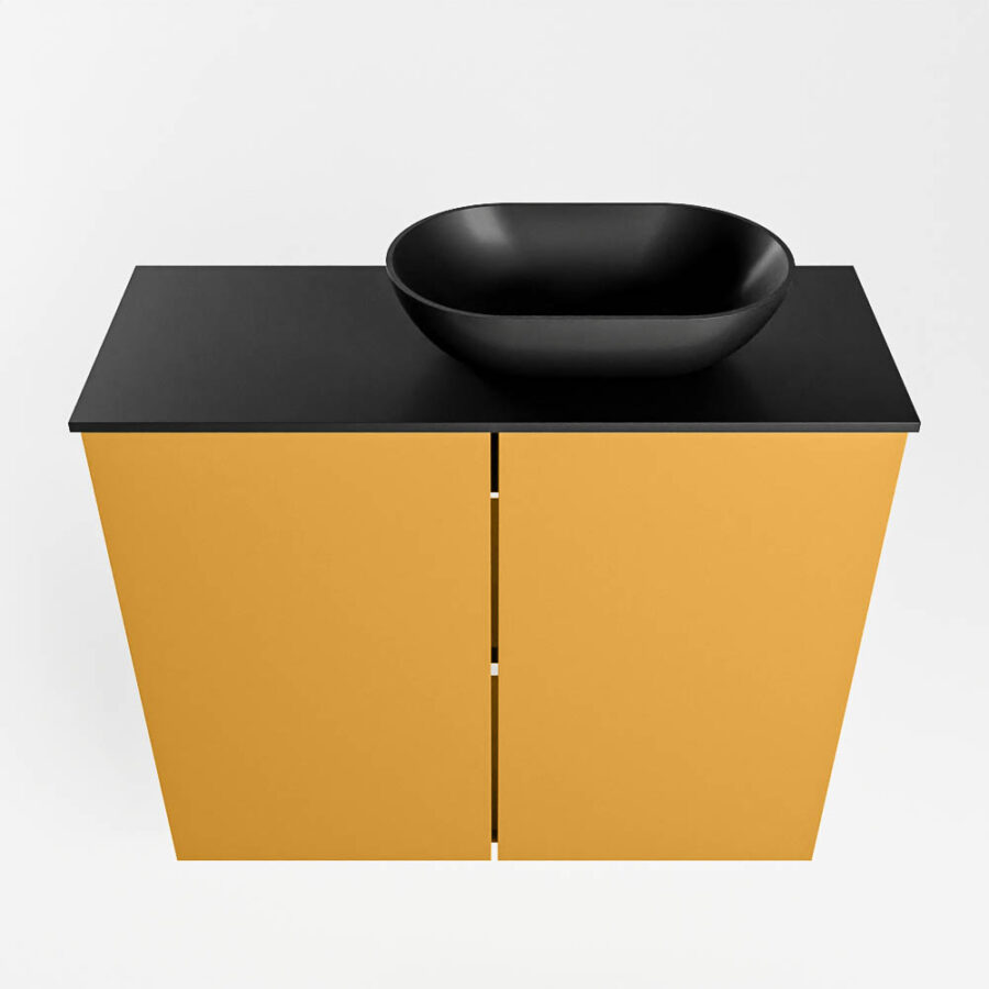 MONDIAZ FOWY toiletmeubel 60cm kleur ocher. Waskom positie rechts kleur urban | urban. Met 1 kraangat - Afbeelding 5