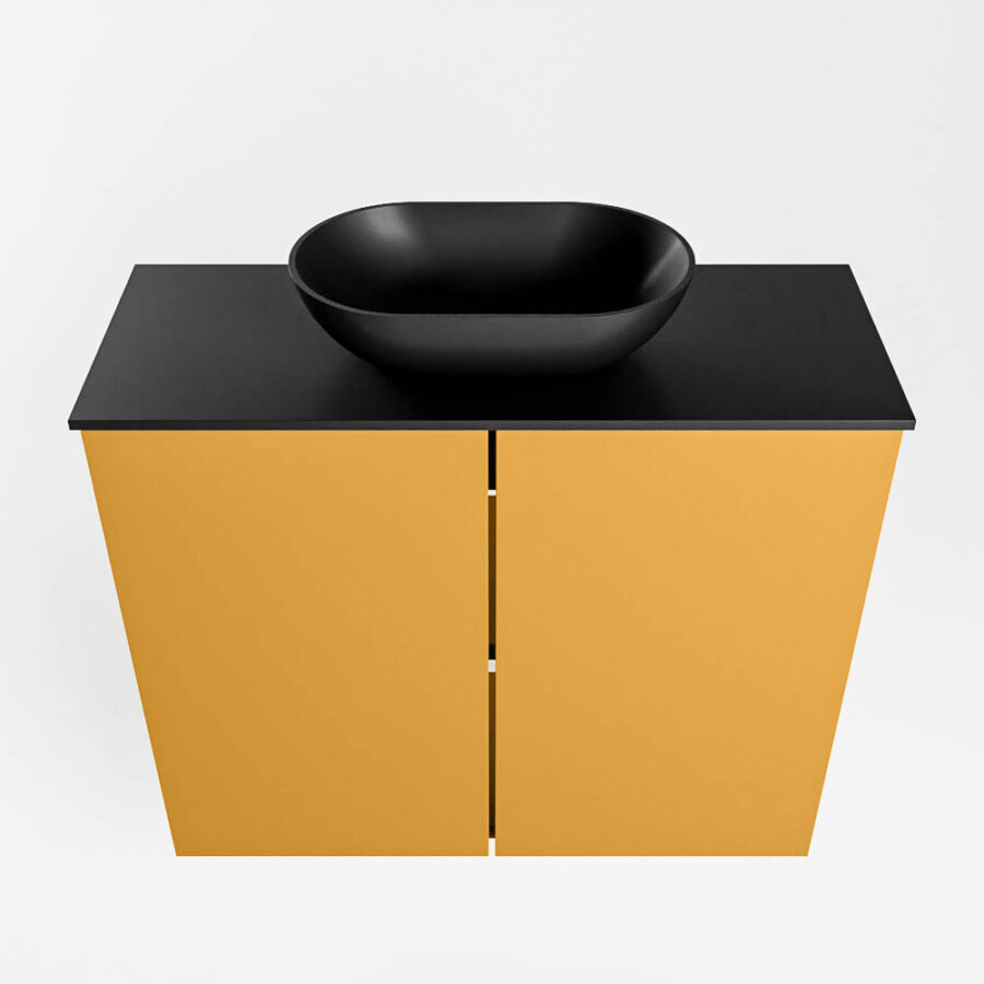 MONDIAZ FOWY toiletmeubel 60cm kleur ocher. Waskom positie midden kleur urban | urban. Zonder kraangat - Afbeelding 5
