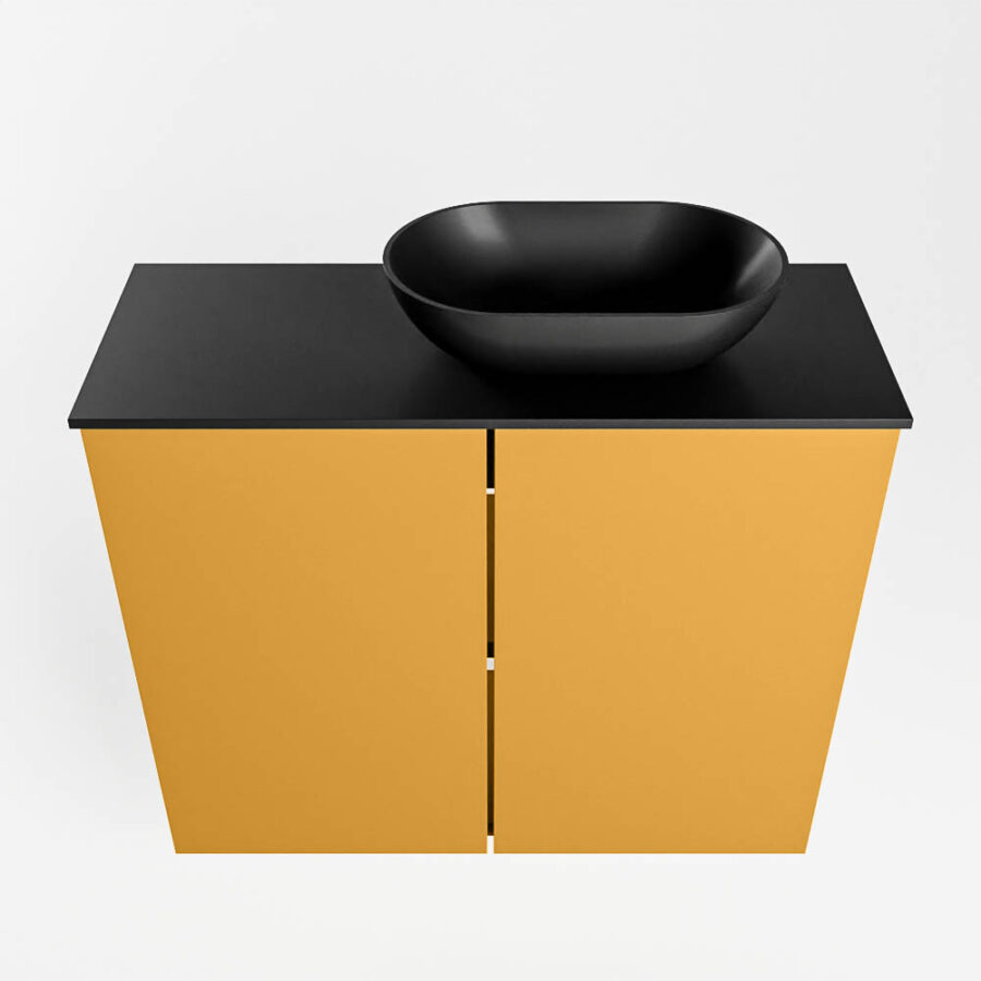 MONDIAZ FOWY toiletmeubel 60cm kleur ocher. Waskom positie rechts kleur urban | urban. Zonder kraangat - Afbeelding 5