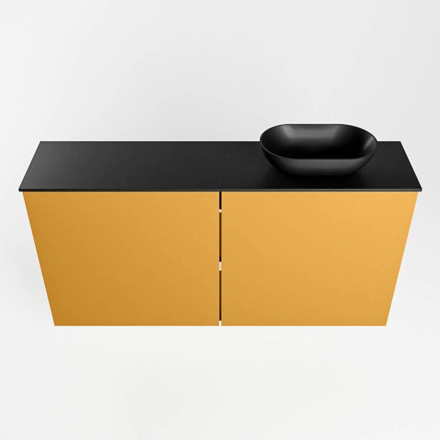 MONDIAZ FOWY toiletmeubel 100cm kleur ocher. Waskom positie rechts kleur urban | urban. Met 1 kraangat - Afbeelding 5