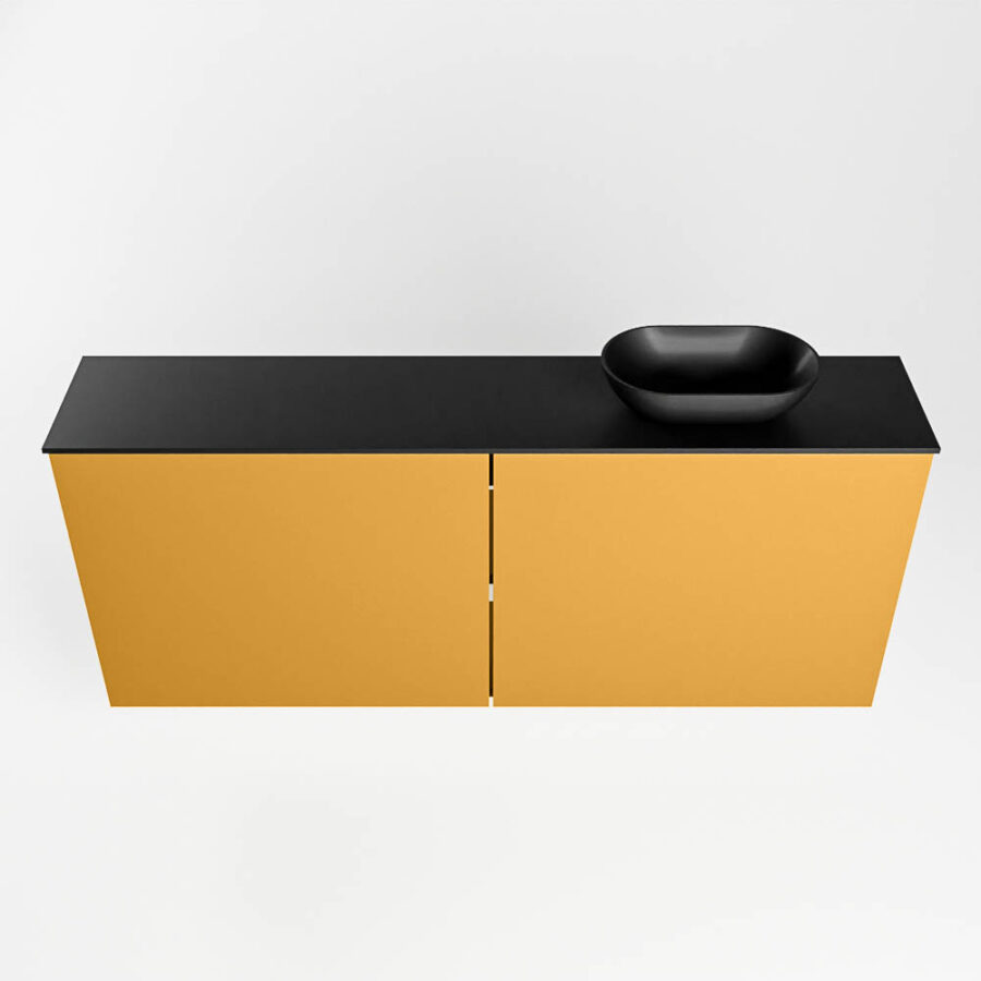 MONDIAZ FOWY toiletmeubel 120cm kleur ocher. Waskom positie rechts kleur urban | urban. Met 1 kraangat - Afbeelding 5