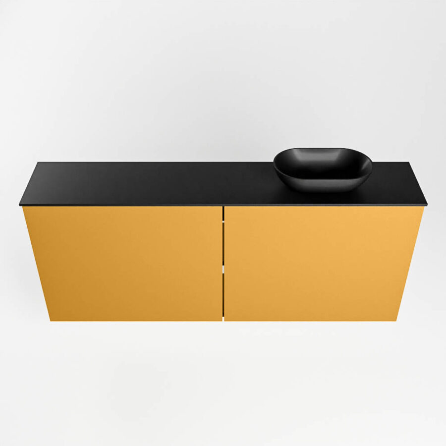 MONDIAZ FOWY toiletmeubel 120cm kleur ocher. Waskom positie rechts kleur urban | urban. Zonder kraangat - Afbeelding 5