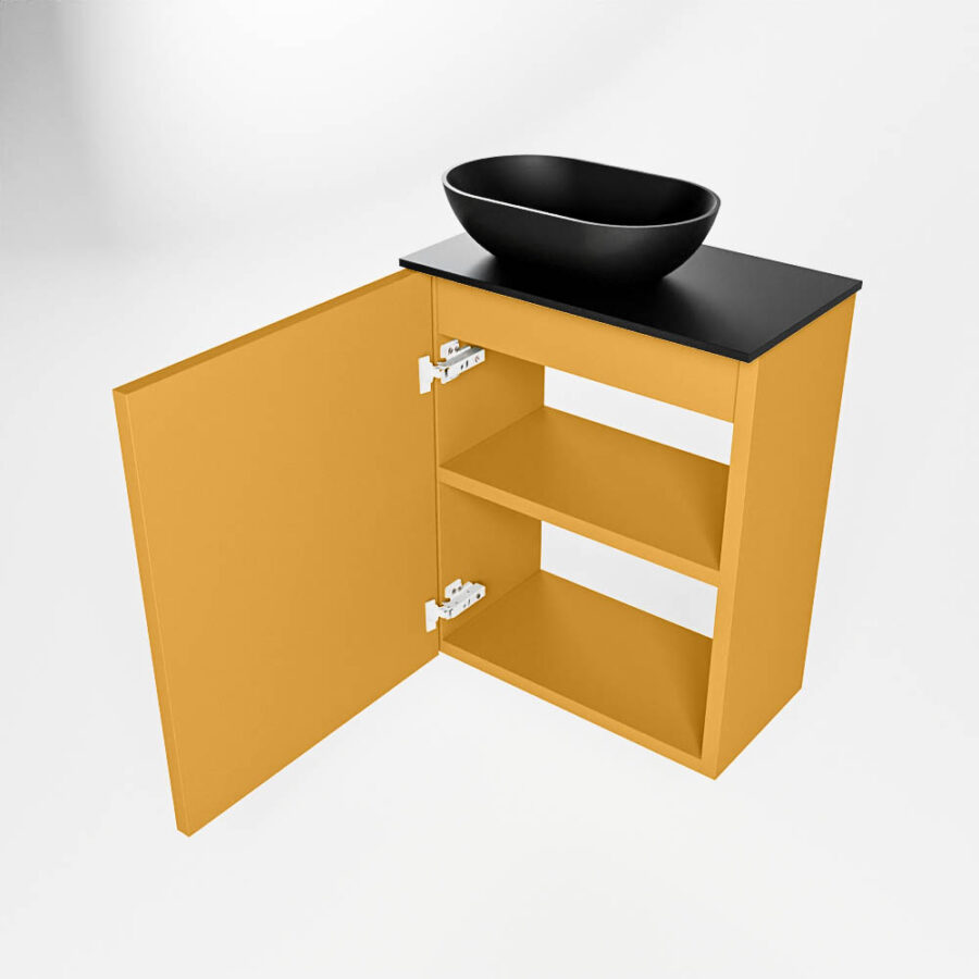 MONDIAZ FOWY toiletmeubel 40cm kleur ocher. Waskom positie links kleur urban | urban. Met 1 kraangat - Afbeelding 6