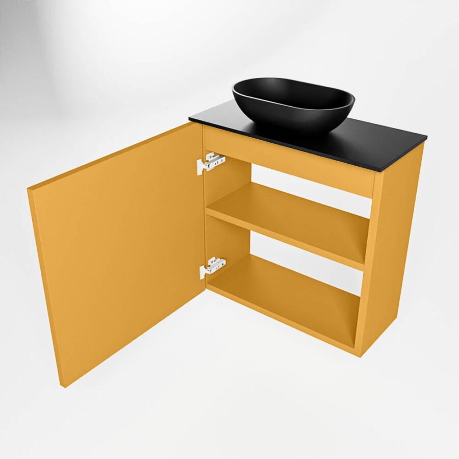 MONDIAZ FOWY toiletmeubel 50cm kleur ocher. Waskom positie links kleur urban | urban. Met 1 kraangat - Afbeelding 6