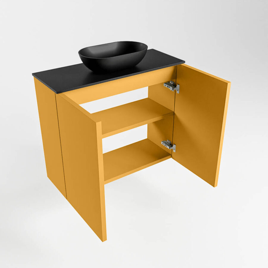 MONDIAZ FOWY toiletmeubel 60cm kleur ocher. Waskom positie midden kleur urban | urban. Met 1 kraangat - Afbeelding 6
