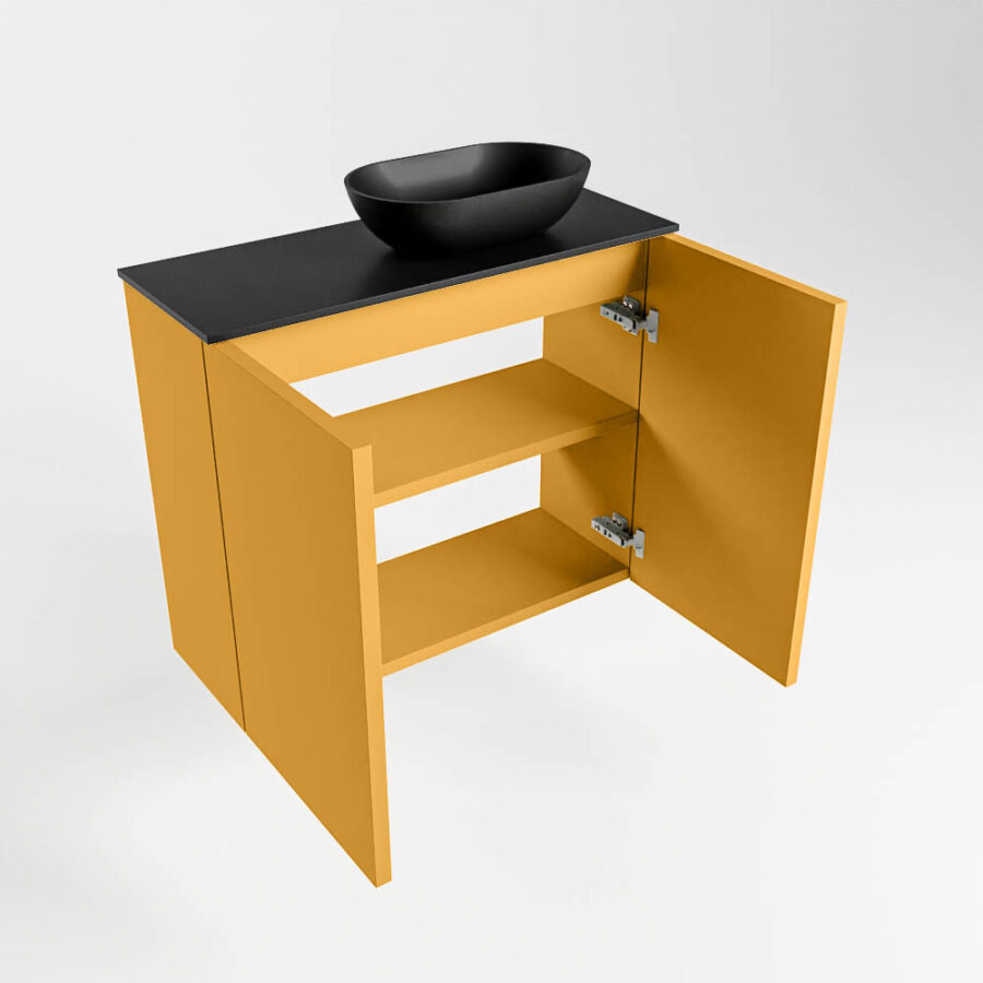 MONDIAZ FOWY toiletmeubel 60cm kleur ocher. Waskom positie rechts kleur urban | urban. Met 1 kraangat - Afbeelding 6