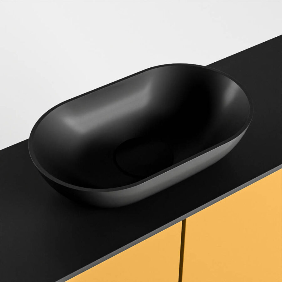 MONDIAZ FOWY toiletmeubel 100cm kleur ocher. Waskom positie midden kleur urban | urban. Zonder kraangat - Afbeelding 7