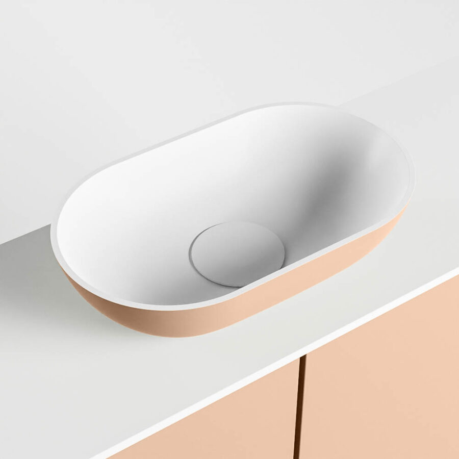 MONDIAZ FOWY toiletmeubel 100cm kleur rosee. Waskom positie midden kleur rosee | talc. Met 1 kraangat - Afbeelding 7