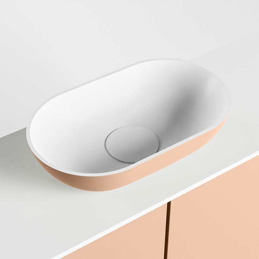 MONDIAZ FOWY toiletmeubel 100cm kleur rosee. Waskom positie midden kleur rosee | talc. Zonder kraangat - Afbeelding 7