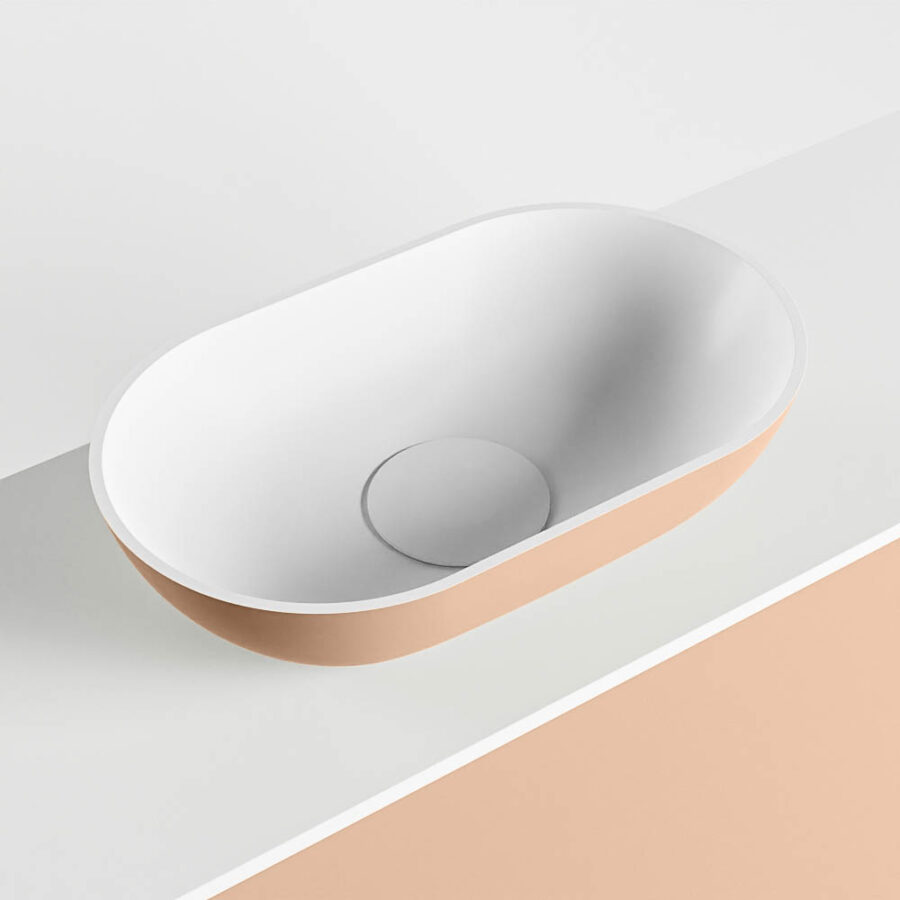 MONDIAZ FOWY toiletmeubel 100cm kleur rosee. Waskom positie links kleur rosee | talc. Zonder kraangat - Afbeelding 7