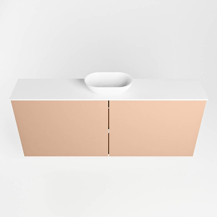 MONDIAZ FOWY toiletmeubel 120cm kleur rosee. Waskom positie midden kleur talc | talc. Met 1 kraangat - Afbeelding 5