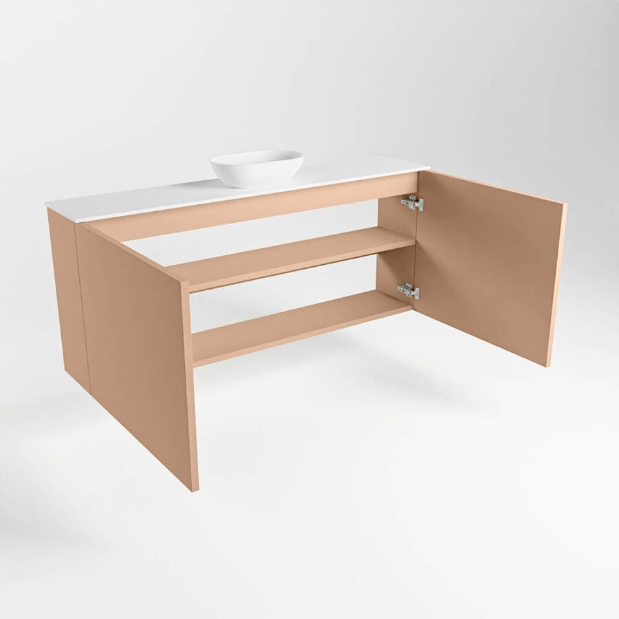 MONDIAZ FOWY toiletmeubel 120cm kleur rosee. Waskom positie midden kleur talc | talc. Met 1 kraangat - Afbeelding 6