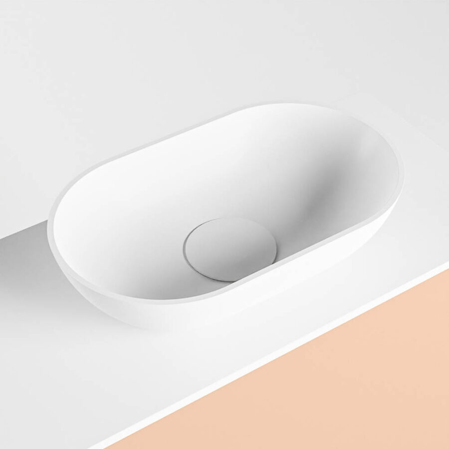 MONDIAZ FOWY toiletmeubel 100cm kleur rosee. Waskom positie rechts kleur talc | talc. Met 1 kraangat - Afbeelding 7