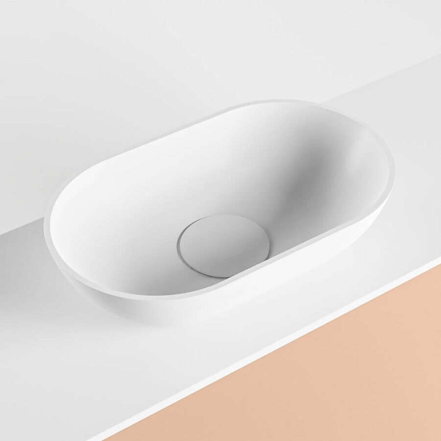 MONDIAZ FOWY toiletmeubel 100cm kleur rosee. Waskom positie links kleur talc | talc. Zonder kraangat - Afbeelding 7