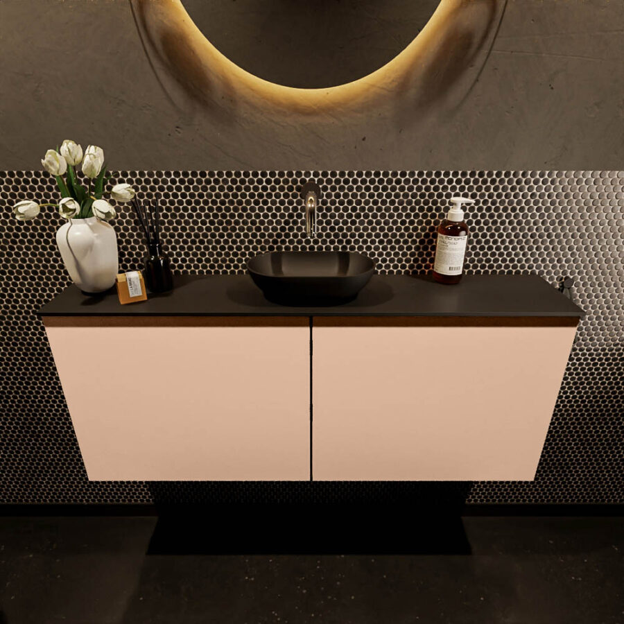 MONDIAZ FOWY toiletmeubel 120cm kleur rosee. Waskom positie midden kleur urban | urban. Zonder kraangat - Afbeelding 2