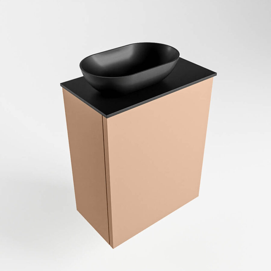 MONDIAZ FOWY toiletmeubel 40cm kleur rosee. Waskom positie links kleur urban | urban. Met 1 kraangat - Afbeelding 4