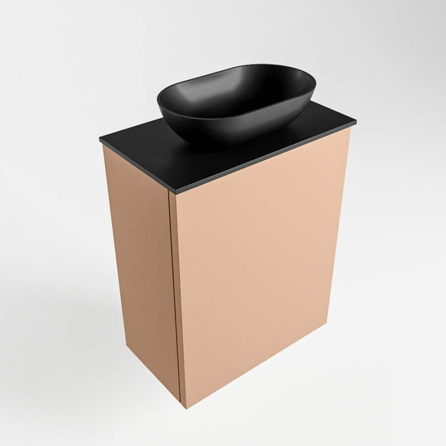 MONDIAZ FOWY toiletmeubel 40cm kleur rosee. Waskom positie midden kleur urban | urban. Zonder kraangat - Afbeelding 4