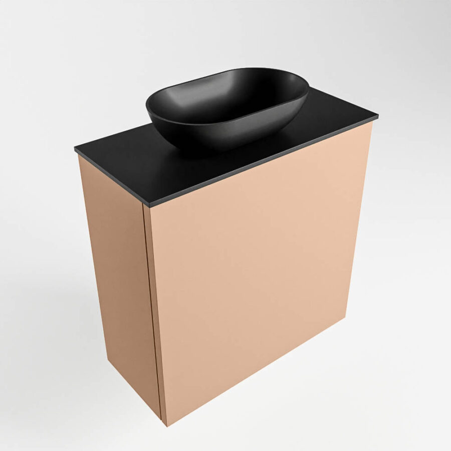 MONDIAZ FOWY toiletmeubel 50cm kleur rosee. Waskom positie links kleur urban | urban. Met 1 kraangat - Afbeelding 4