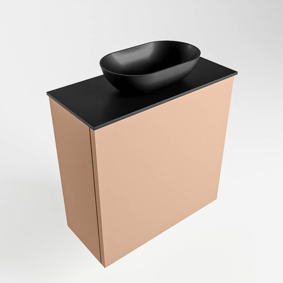 MONDIAZ FOWY toiletmeubel 50cm kleur rosee. Waskom positie midden kleur urban | urban. Zonder kraangat - Afbeelding 4