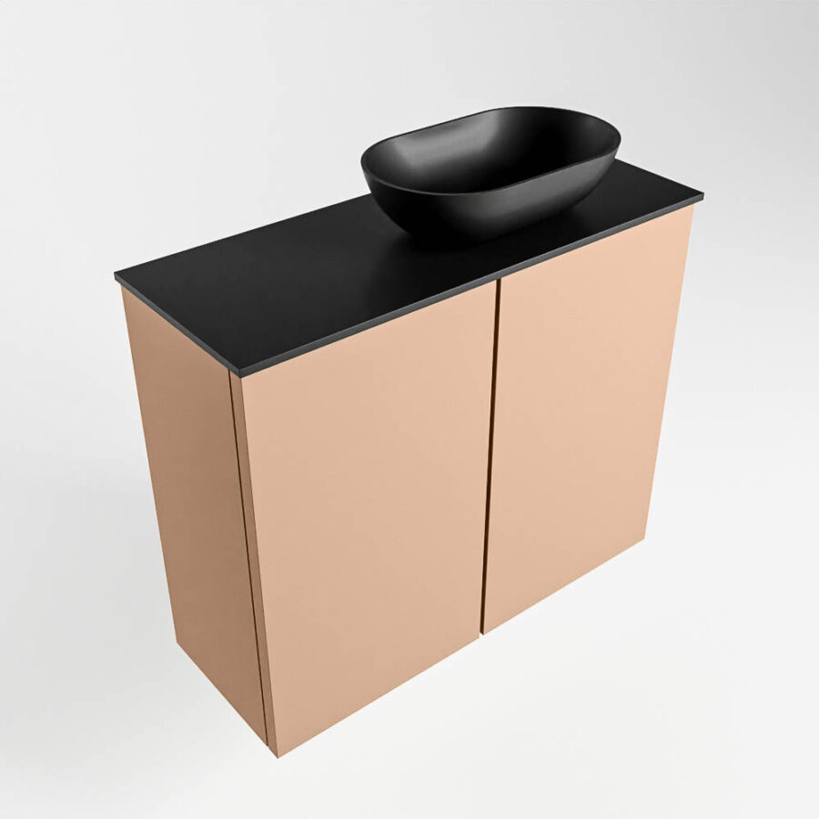 MONDIAZ FOWY toiletmeubel 60cm kleur rosee. Waskom positie rechts kleur urban | urban. Met 1 kraangat - Afbeelding 4