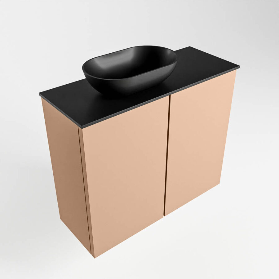 MONDIAZ FOWY toiletmeubel 60cm kleur rosee. Waskom positie links kleur urban | urban. Zonder kraangat - Afbeelding 4