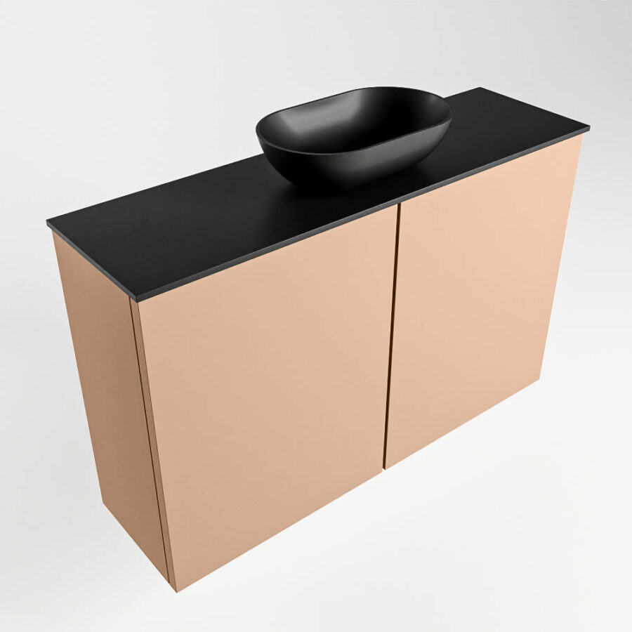 MONDIAZ FOWY toiletmeubel 80cm kleur rosee. Waskom positie midden kleur urban | urban. Zonder kraangat - Afbeelding 4